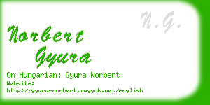 norbert gyura business card